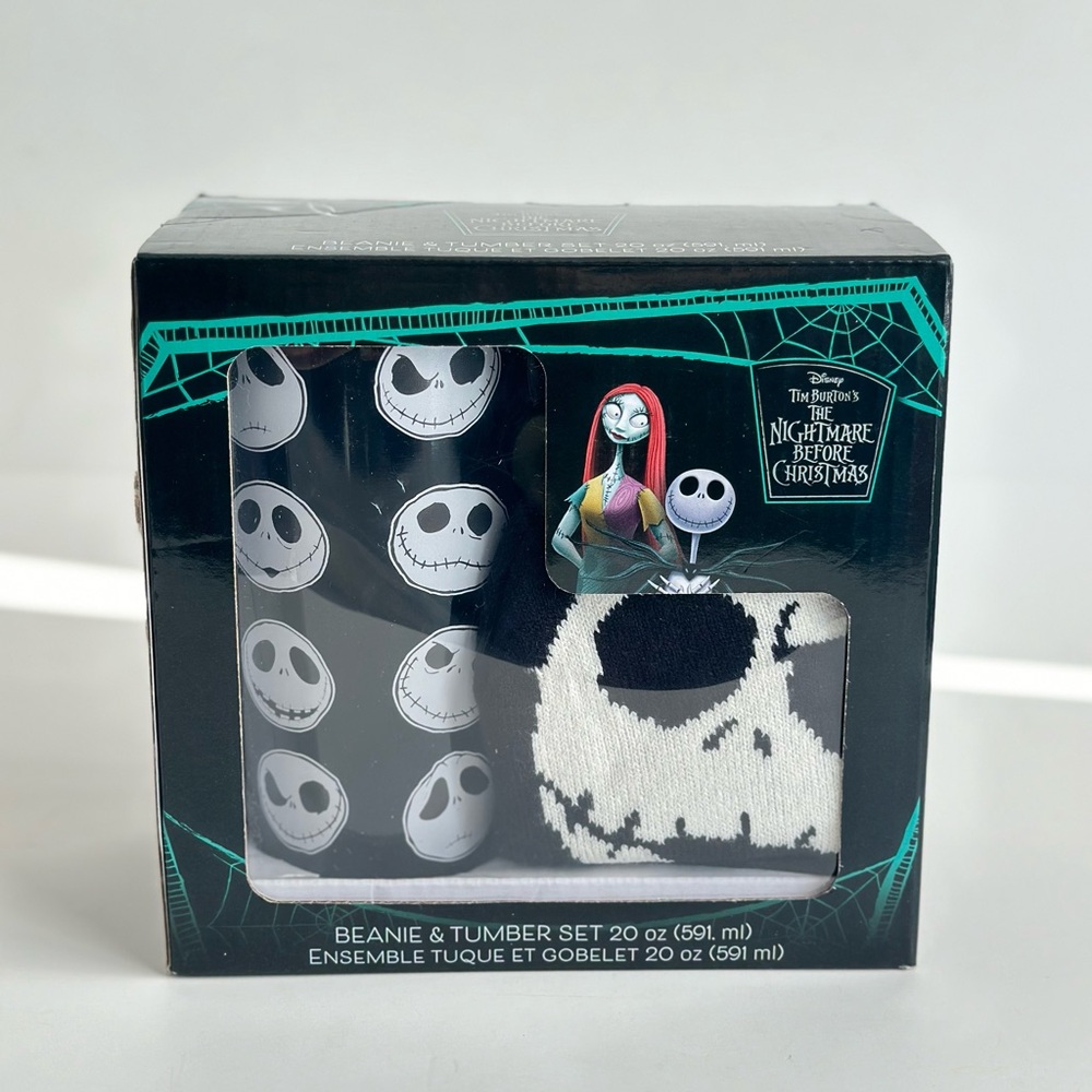 Nightmare Before Christmas Jack Skellington Tumbler 20oz & Beanie Set Disney